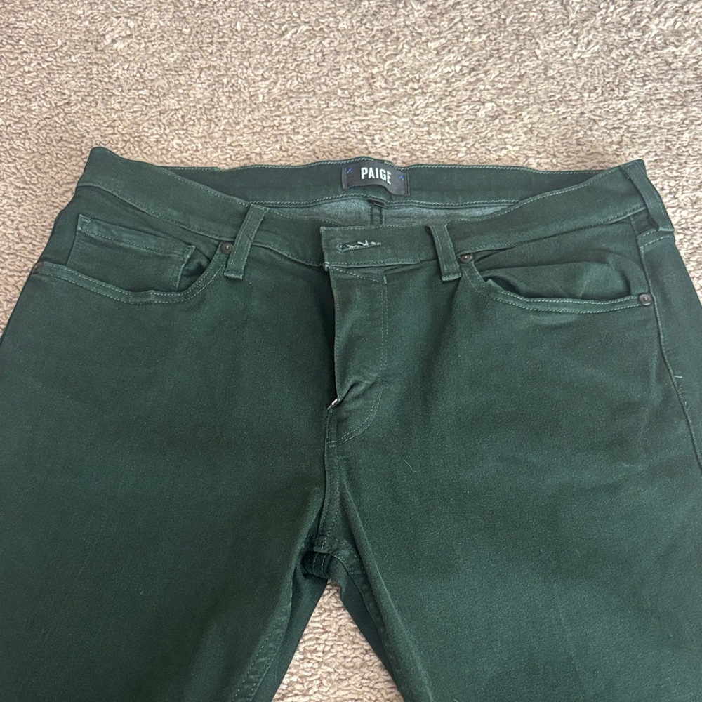 PAIGE Deep Green Chinos